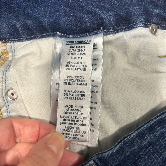 Good American Good Legs High Rise Skinny Jeans Womens Plus Size 18 Dark Wash - Picture 4 of 4